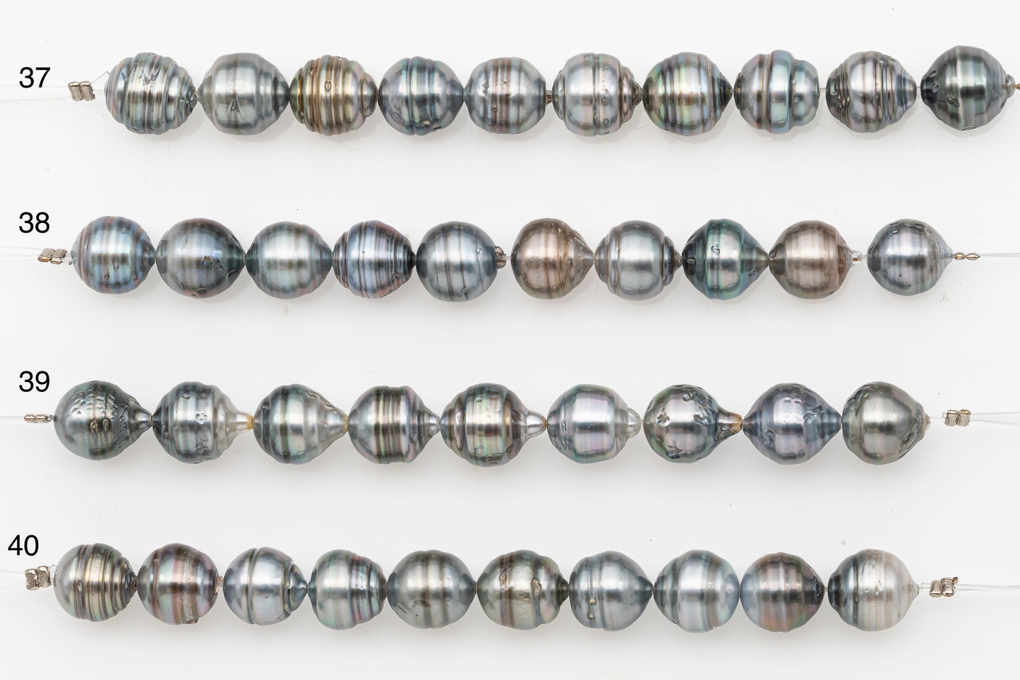 9-10mm Tahitian Pearl Short Strand with Minor Blemishes, Natural Colors, SKU # 3320TH