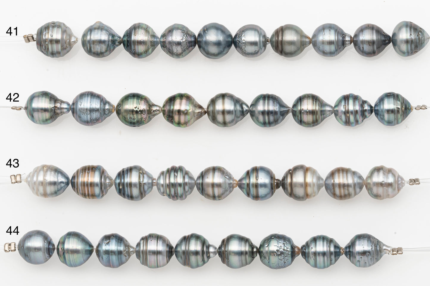 9-10mm Tahitian Pearl Short Strand with Minor Blemishes, Natural Colors, SKU # 3320TH
