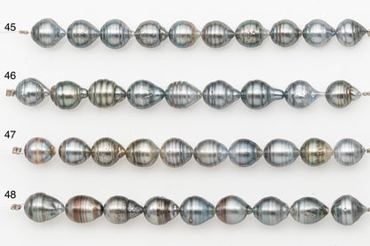 9-10mm Tahitian Pearl Short Strand with Minor Blemishes, Natural Colors, SKU # 3320TH
