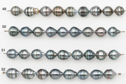 9-10mm Tahitian Pearl Short Strand with Minor Blemishes, Natural Colors, SKU # 3320TH