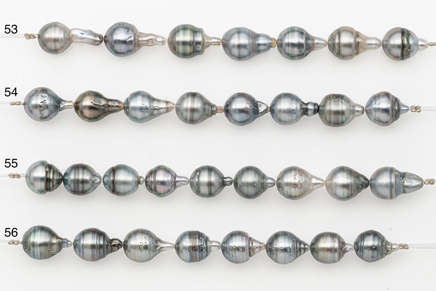 9-10mm Tahitian Pearl Short Strand with Minor Blemishes, Natural Colors, SKU # 3320TH