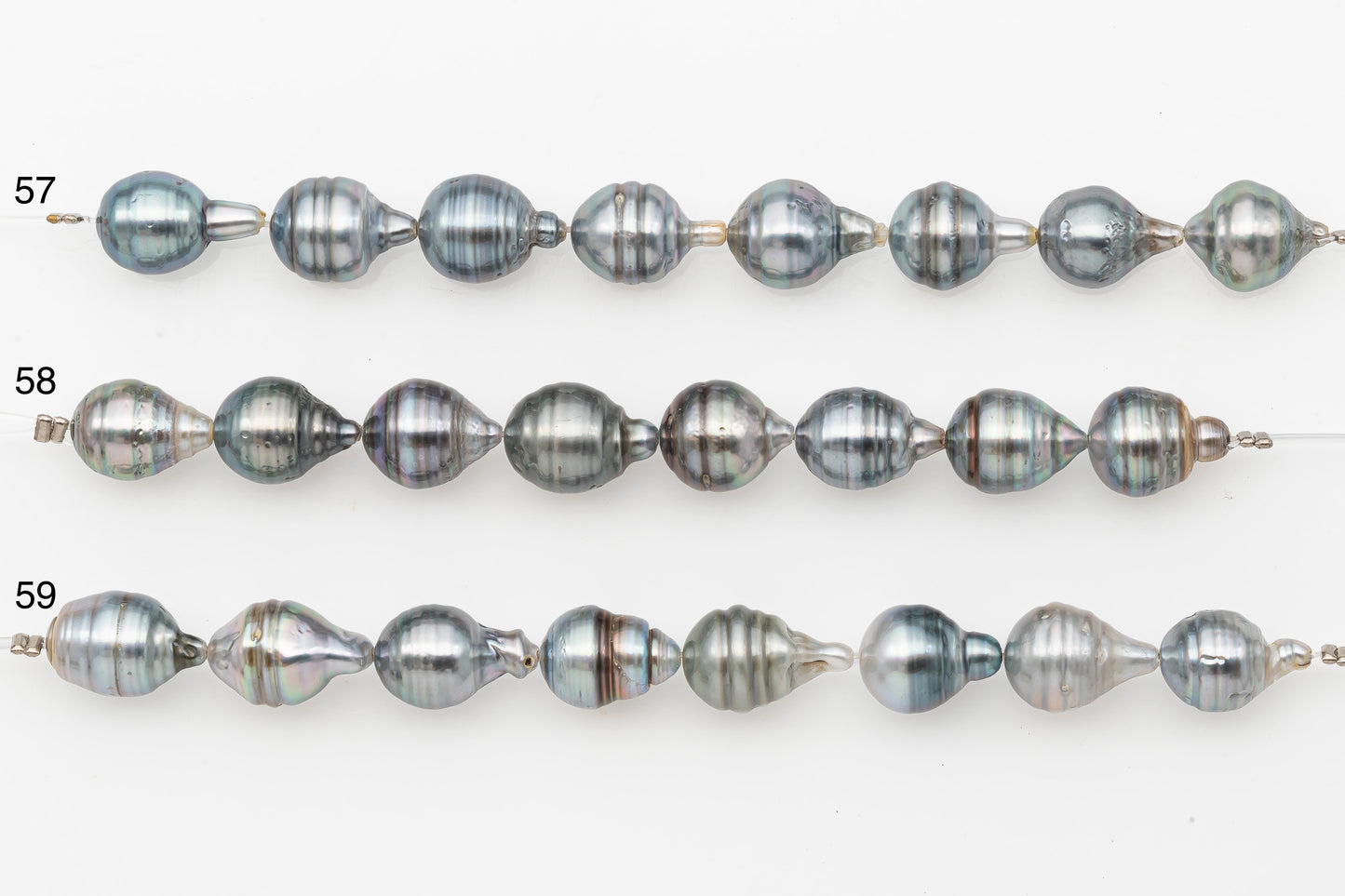 9-10mm Tahitian Pearl Short Strand with Minor Blemishes, Natural Colors, SKU # 3320TH