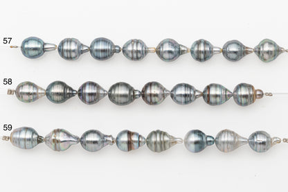 9-10mm Tahitian Pearl Short Strand with Minor Blemishes, Natural Colors, SKU # 3320TH