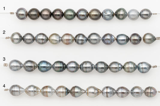 8-9mm Tahitian Pearl Short Strand with Minor Blemishes, Natural Colors, SKU # 3321TH