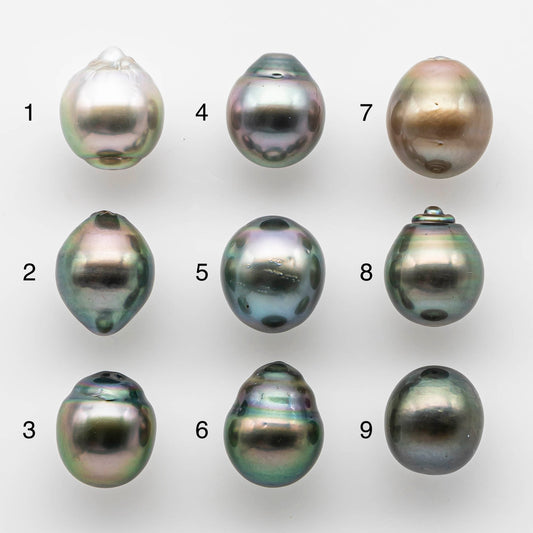 11-12mm High Quality Tahitian Pearl Drop in Natural Color and Very Nice Luster, Single Piece Loose Undrilled, SKU # 1834TH