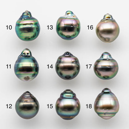 11-12mm Tahitian Pearl Drop with High Luster and Natural Color with Minor Blemishes, Loose Single Piece Undrilled, SKU # 1835TH