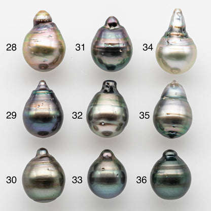 11-12mm Tahitian Pearl Drop with High Luster and Natural Color with Minor Blemishes, Loose Single Piece Undrilled, SKU # 1835TH