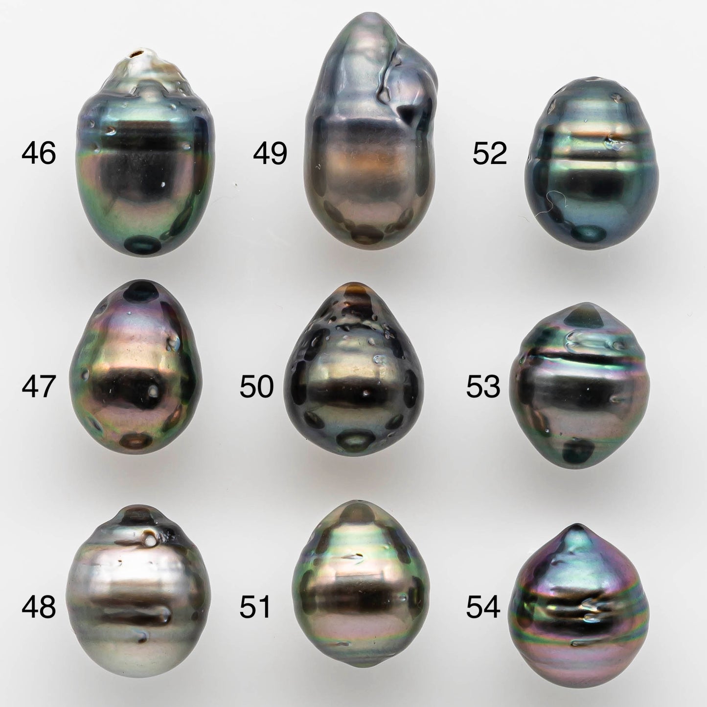 11-12mm Tahitian Pearl Drop with High Luster and Natural Color with Minor Blemishes, Loose Single Piece Undrilled, SKU # 1835TH