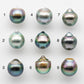 11-12mm Natural Color Tahitian Pearl Drop Shape Loose Single Piece Undrilled in High Luster and Minor Blemishes, SKU # 1837TH