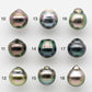 11-12mm Natural Color Tahitian Pearl Drop Shape Loose Single Piece Undrilled in High Luster and Minor Blemishes, SKU # 1837TH