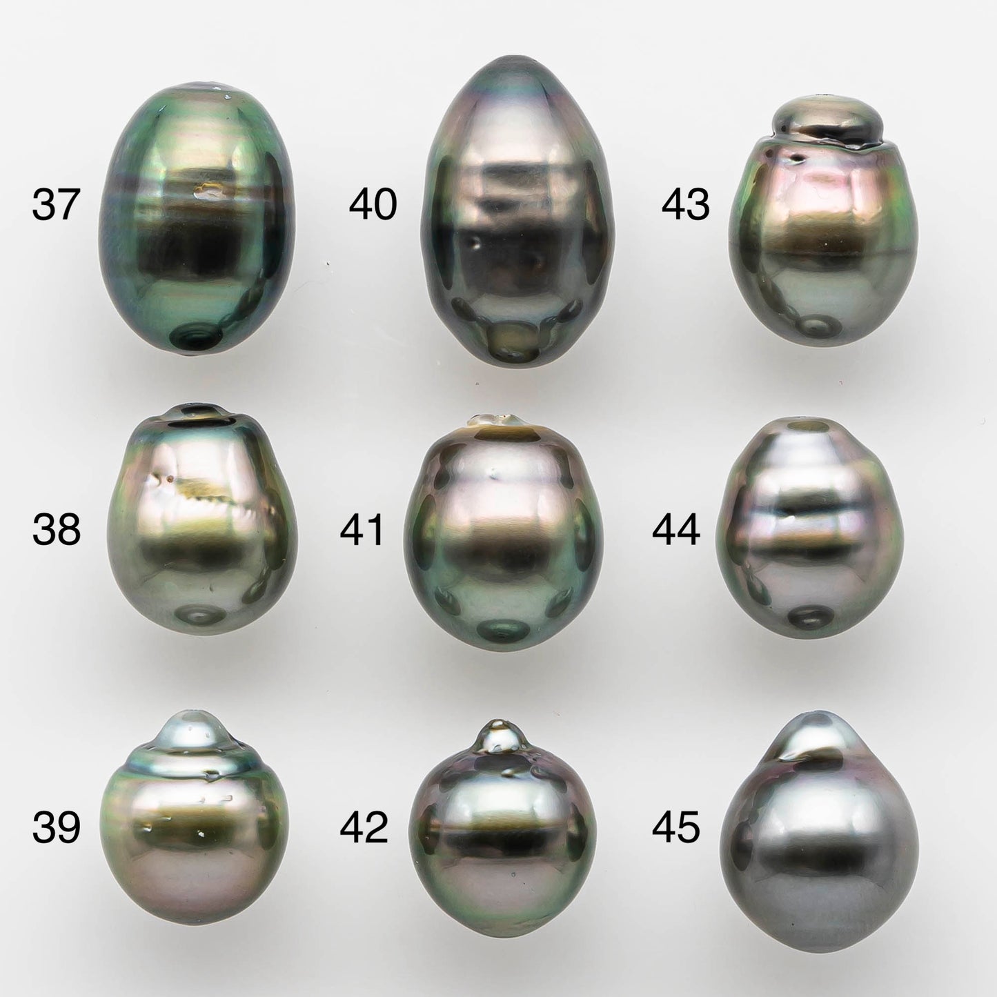 11-12mm Natural Color Tahitian Pearl Drop Shape Loose Single Piece Undrilled in High Luster and Minor Blemishes, SKU # 1837TH