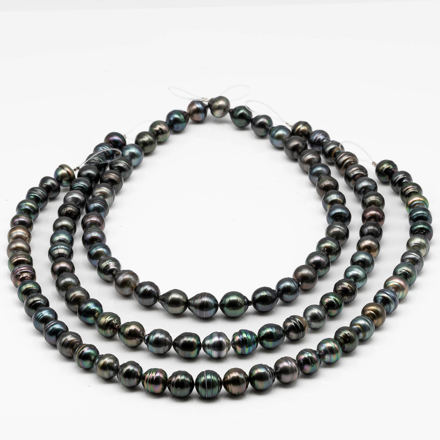 10-11mm Tahitian Pearl in Full Strand with All Natural Color with High Luster for Jewelry Making, SKU# 1865TH