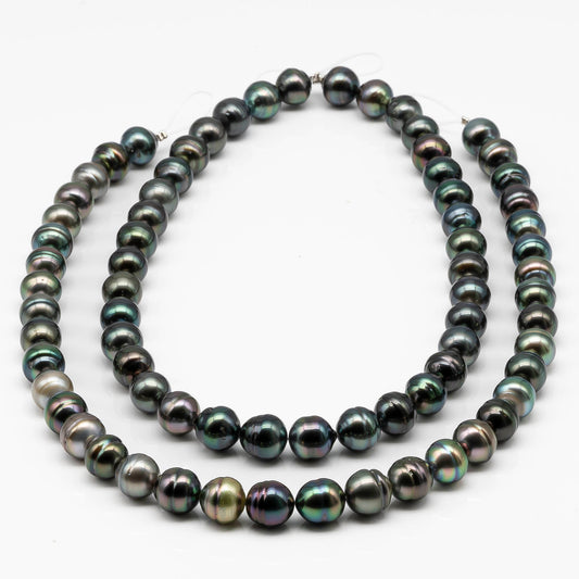 10-11mm Tahitian Pearl in Full Strand with All Natural Color with High Luster for Jewelry Making, SKU# 1866TH