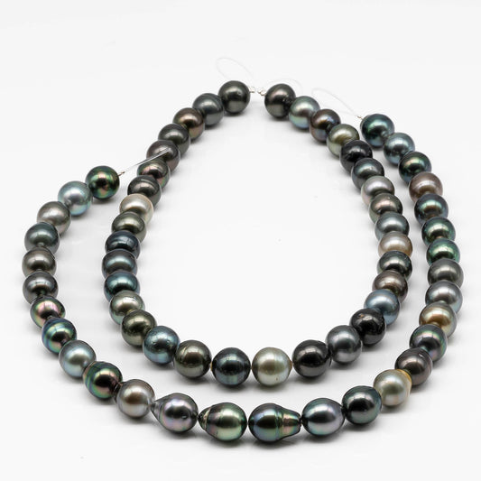 11-12mm Tahitian Pearl in Full Strand with All Natural Color with High Luster for Jewelry Making, SKU# 1872TH