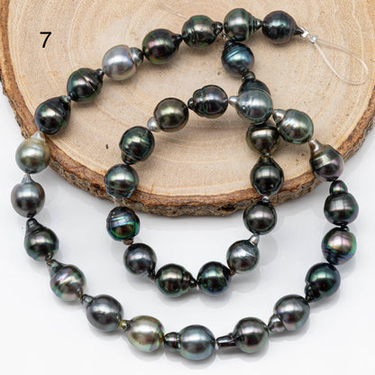 8-9mm Tahitian Pearl in Full Strand with All Natural Color with High Luster for Jewelry Making, SKU# 1873TH