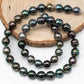 8-9mm Drop Tahitian Pearl in Full Strand with Natural Color and High Luster, For Jewelry Making with Blemishes, SKU # 1850TH