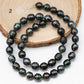 8-9mm Tahitian Pearl in Full Strand with All Natural Color with High Luster for Jewelry Making, SKU# 1851TH