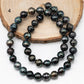 9-10mm Tahitian Pearl in Full Strand with All Natural Color with High Luster for Jewelry Making, SKU# 1854TH