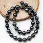 9-10mm Tahitian Pearl in Full Strand with All Natural Color with High Luster for Jewelry Making, SKU# 1856TH