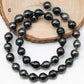 9-10mm Tahitian Pearl in Full Strand with All Natural Color with High Luster for Jewelry Making, SKU# 1856TH