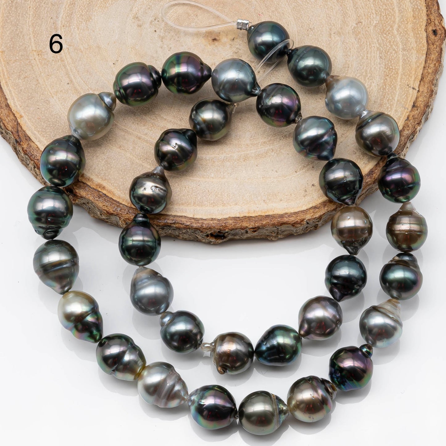 9-10mm Tahitian Pearl Bead with High Luster, In Full Strand with Blemishes for Jewelry Making, SKU # 1858TH