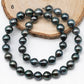 9-10mm DropTahitian Pearl in Full Strand with Natural Color and High Luster, For Jewelry Making with Blemishes, SKU # 1859TH