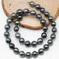 9-10mm DropTahitian Pearl in Full Strand with Natural Color and High Luster, For Jewelry Making with Blemishes, SKU # 1859TH