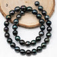 9-10mm Tahitian Pearl in Full Strand with All Natural Color with High Luster for Jewelry Making, SKU# 1860TH