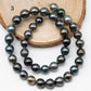 9-10mm Multicolor Near Round Tahitian Pearl Bead with High Luster, In Full Strand with Blemishes for Jewelry Making, SKU # 1861TH