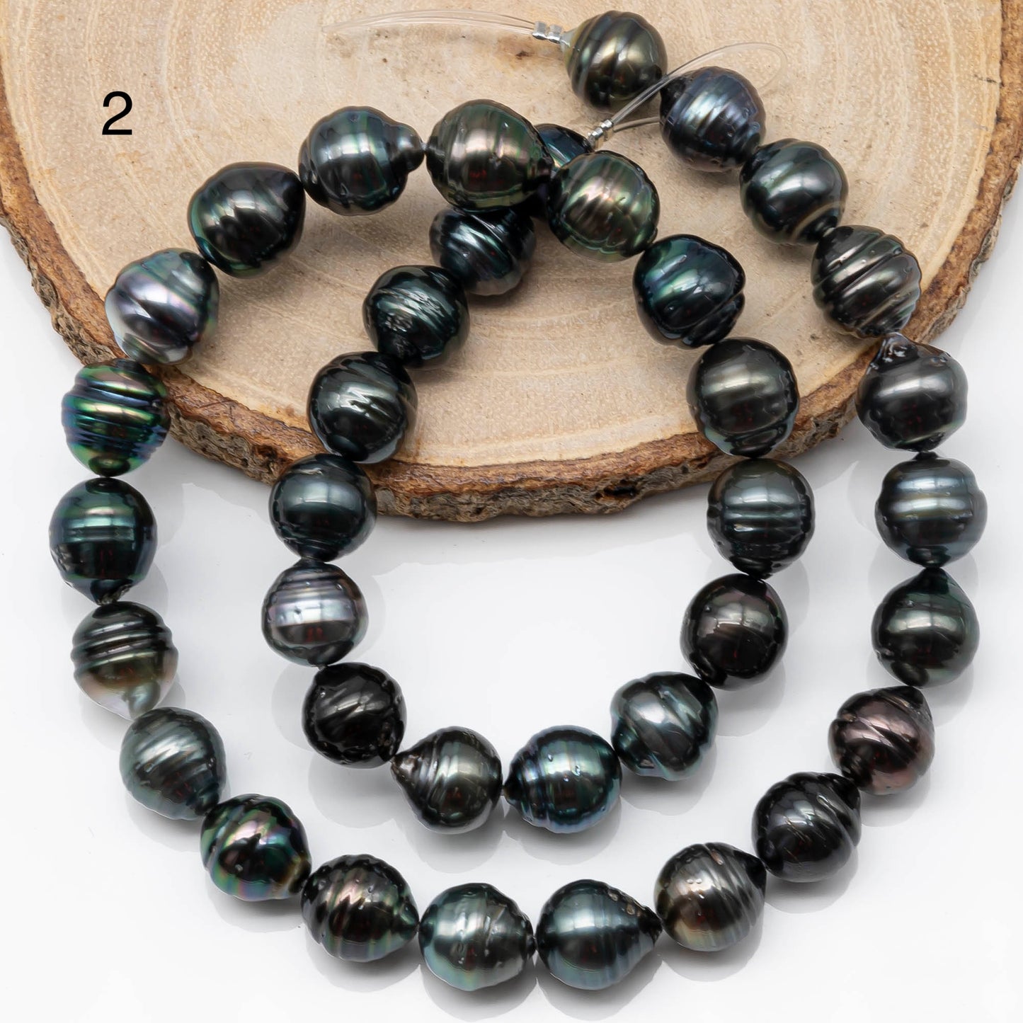 10-11mm Tahitian Pearl in Full Strand with All Natural Color with High Luster for Jewelry Making, SKU# 1865TH