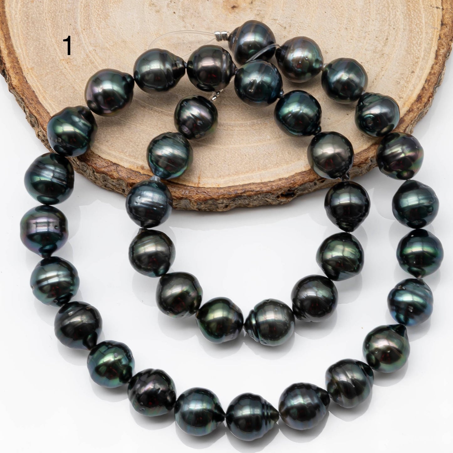 10-11mm Tahitian Pearl in Full Strand with All Natural Color with High Luster for Jewelry Making, SKU# 1866TH