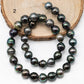 10-11mm Tahitian Pearl in Full Strand with All Natural Color with High Luster for Jewelry Making, SKU# 1866TH