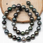 10-11mm Multicolor Drop Tahitian Pearl Bead with High Luster, In Full Strand with Blemishes for Jewelry Making, SKU # 1868TH