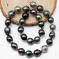 11-12mm Multicolor Drop Tahitian Pearl Bead with High Luster, In Full Strand with Blemishes for Jewelry Making, SKU # 1870TH