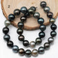 11-12mm Tahitian Pearl in Full Strand with All Natural Color with High Luster for Jewelry Making, SKU# 1872TH