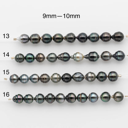 8-10mm Tahitian Pearl in Short Strand with All Natural Color with High Luster for Jewelry Making, SKU# 1874TH