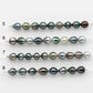 9-10mm Tahitian Pearl in Short Strand with All Natural Color with High Luster for Jewelry Making, SKU# 1875TH