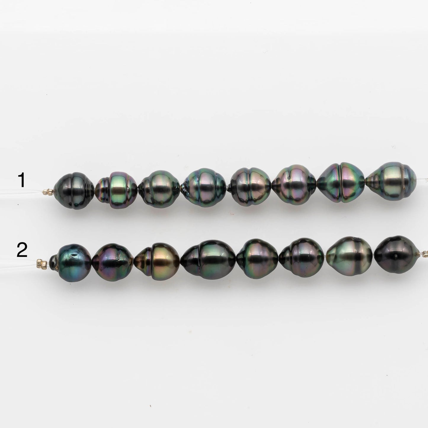 10-11mm Tahitian Pearl in Short Strand with All Natural Color with High Luster for Jewelry Making, SKU# 1877TH