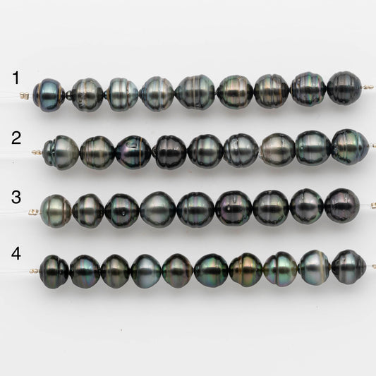 11-12mm Tahitian Pearl in Short Strand with All Natural Color with High Luster for Jewelry Making, SKU# 1878TH