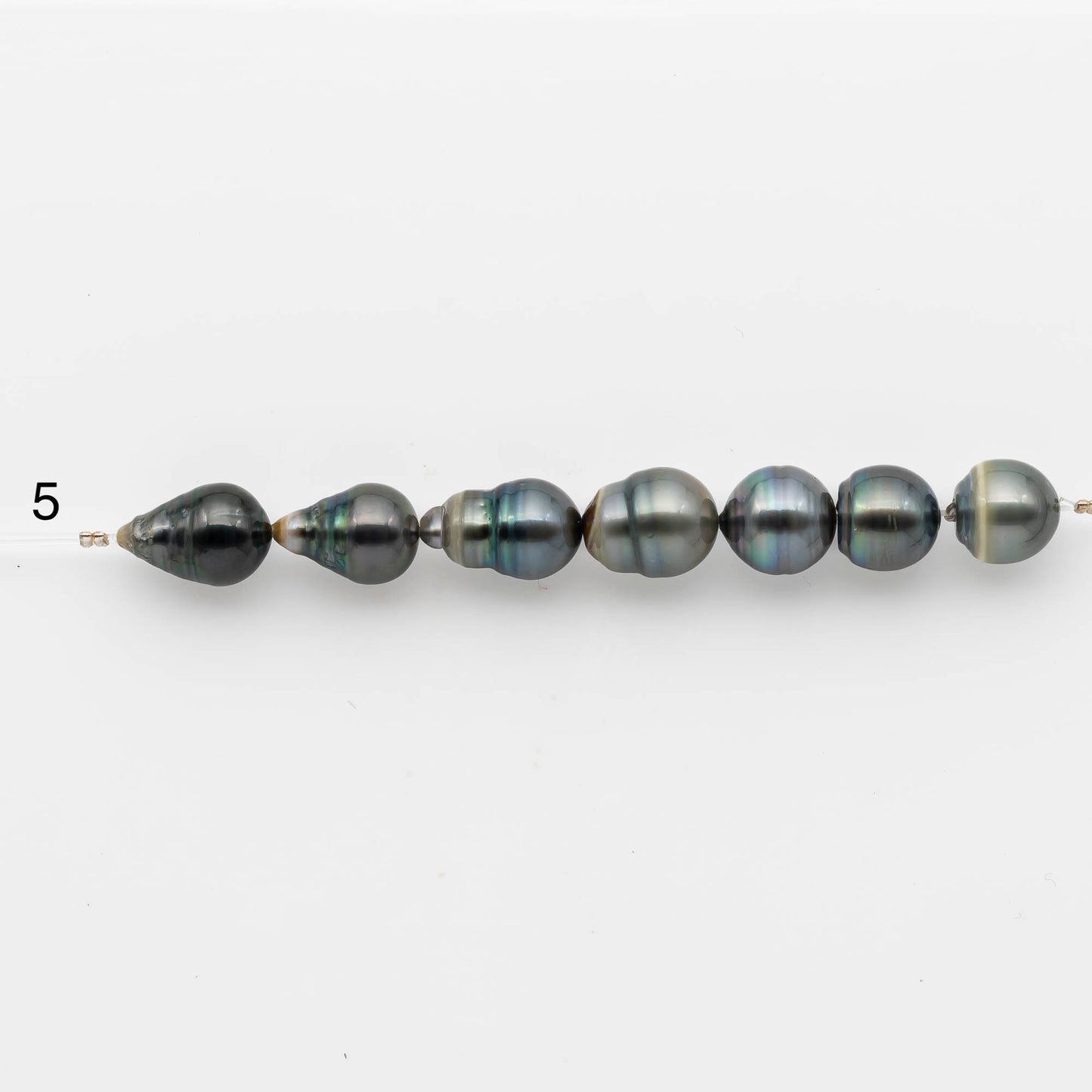 11-12mm Tahitian Pearl in Short Strand with All Natural Color with High Luster for Jewelry Making, SKU# 1878TH