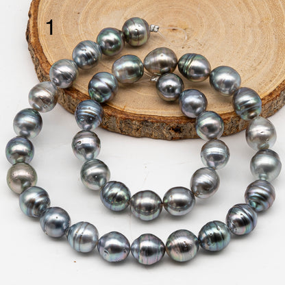 10-11mm Tahitian Pearl in Full Strand, Natural Colors with High Luster, for Jewelry Making, SKU # 3006TH