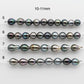 2mm Hole Tahitian Pearls 9-11mm in Short Strand with All Natural Color with High Luster for Jewelry Making, SKU# 1913TH