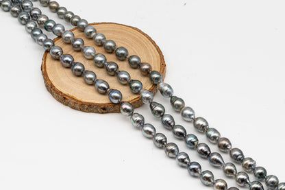 10-11mm Tahitian Pearl in Full Strand, Natural Colors with High Luster, for Jewelry Making, SKU # 3007TH