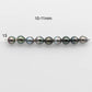 2mm Hole Tahitian Pearls 9-11mm in Short Strand with All Natural Color with High Luster for Jewelry Making, SKU# 1913TH