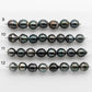 2mm Hole Tahitian Pearls 12-13mm in Short Strand with All Natural Color with High Luster for Jewelry Making, SKU# 1915TH