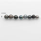 2mm Hole Tahitian Pearls 13-15mm in Short Strand with All Natural Color with High Luster for Jewelry Making, SKU# 1917TH