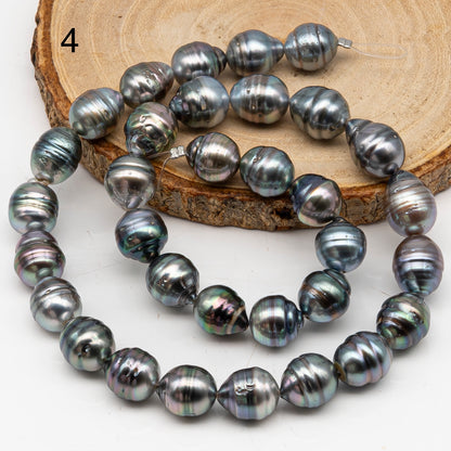 10-11mm Tahitian Pearl in Full Strand, Natural Colors with High Luster, for Jewelry Making, SKU # 3008TH