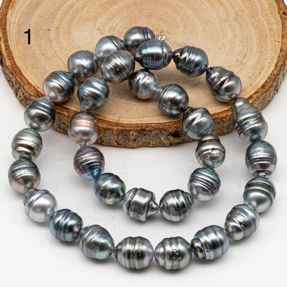 10-11mm Tahitian Pearl in Full Strand, Natural Colors with High Luster, for Jewelry Making, SKU # 3009TH