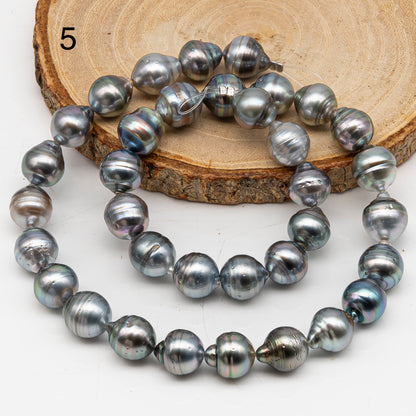 10-11mm Tahitian Pearl in Full Strand, Natural Colors with High Luster, for Jewelry Making, SKU # 3009TH