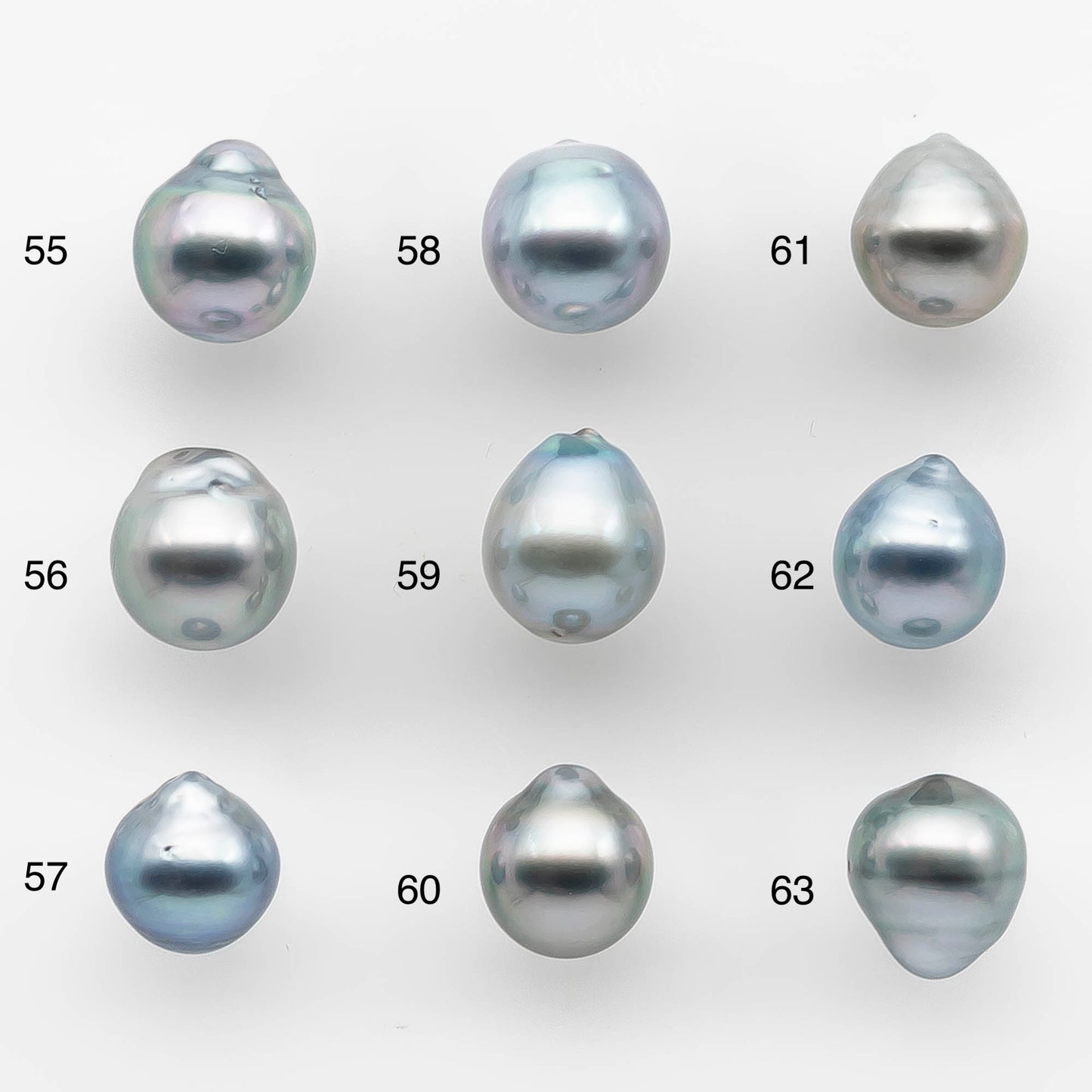 8-9mm Tahitian Pearl Drop with High Luster and Natural Color with Minor Blemishes, Loose Single Piece Undrilled, SKU # 2112TH